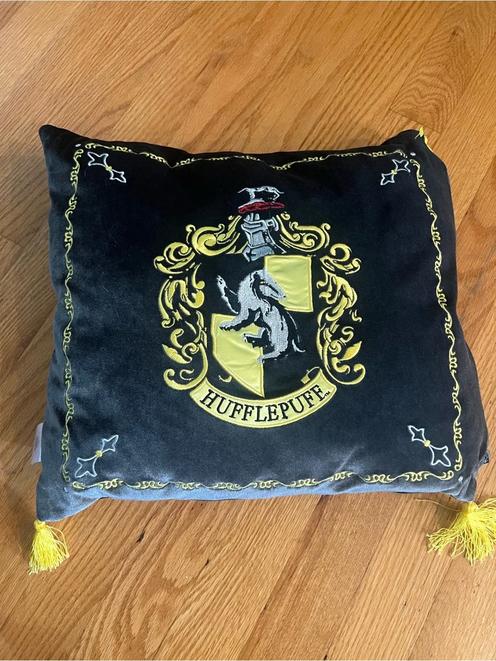 Gryffindor, Hufflepuff, Slytherin  Harry Potter pillows from the Wizarding World